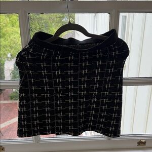 Black and White Plaid Skirt